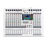 Mixer audio digitale a 12 canali audio Pro-Series Sound Board Console System Interface con funzionalità DJ Mixer Board, equalizzatore a 7 bande, display LED 48 V e audio BT Mixer USB/SD/FM/WMA Uscita