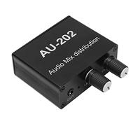 Mixer audio Distributore stereo Professionale 2 in 2 Out Convertitore di segnale audio Scatola di commutazione per Home Studio Attrezzatura DJ Materiale in lega di alluminio ABS