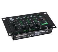 Mixer Audio DJ 3-Canali Funzione Cue Microfoni Talkover Rackable Casse PA