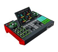 Mixer audio DJ G10, attrezzatura per podcast scheda audio live per streaming, interfaccia audio mixer DJ scheda audio/scheda DJ microfono a condensatore per kit di creazione di contenuti video Tiktok.