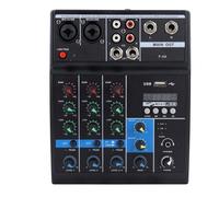 Mixer Audio DJ, Mixer Audio per Console di Missaggio a 4 Canali con Pulsante di Alimentazione Phantom 48 V per Performance Sul Palco