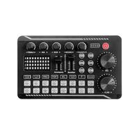 Mixer Audio, F998 Scheda Audio Microfono Mixer Console Di Missaggio Amplificatore For Musica Dal Attrezzatura For DJ per streaming live, podcasting, PC