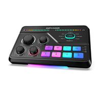 Mixer Audio FIFINE SC8 con Illuminazione RGB e Modificatore di Voce, Preamplificatore Microfonico XLR, 3 Modalità EQ, Plug & Play per Gaming/Streaming/Podcast