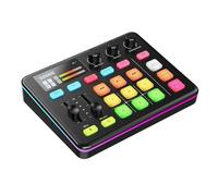 Mixer audio G1 Pro per gioco: interfaccia audio RGB con Bluetooth, alimentazione phantom XLR/48 V, regolatore fader e silenzio per streaming live, podcasting, giochi (PC o console) - No
