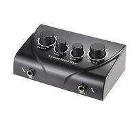 Mixer Audio Ingressi Doppio Microfono Portatile per Amplificatore e Microfono Mixer Karaoke Ok Nero Spina Europea