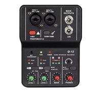 Mixer audio, Interfaccia Audio Portatile Professale A 2 Canali, Console Con Scheda Mini MIXER USB For Chitarra, Studio Di Registraze E Canto Q12,PC, studio di registrazione e giochi