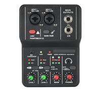 Mixer audio, Interfaccia audio portatile professionale Mini scheda esterna Console Mixer USB 48V Computer Chitarra Studio PC Registrazione Q-12,PC, studio di registrazione e giochi