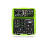 Mixer audio, Interfaccia mixer a 4 canali Registrazione professionale in studio Scheda Console di missaggio Microfono Alimentazione phantom 48V Per studio karaoke(Groen)