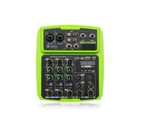 Mixer audio, Interfaccia mixer audio a 4 canali Scheda professionale for studio di registrazione Console missaggio Microfono Alimentazione Phantom 48V per karaoke in studio(Green)