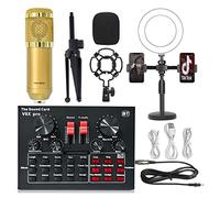 Mixer audio, Kit microfono condensatore V8 Scheda audio live BM800 Microfono cellulare scheda universale(6)