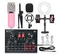 Mixer audio, Kit microfono condensatore V8 Scheda audio live BM800 Microfono cellulare scheda universale(5)