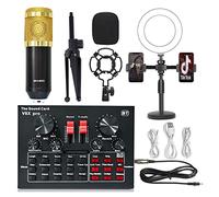 Mixer audio, Kit microfono condensatore V8 Scheda audio live BM800 Microfono cellulare scheda universale(1)