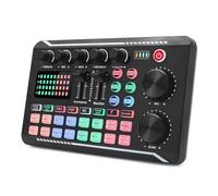 Mixer audio, Kit microfono scheda audio portatile F998 Set Mixer da studio Trasmissione dal vivo 16 effetti sonori