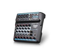 Mixer audio, M4 M6 Aduio Mixer DJ Console con scheda Bluetooth for PC Registrazione Microfono Strumento Mixaggio Interfaccia(6 Channels)