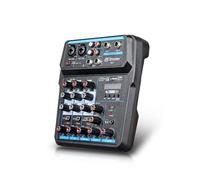 Mixer audio, M4 M6 Aduio Mixer DJ Console con scheda Bluetooth for PC Registrazione Microfono Strumento Mixaggio Interfaccia(4 Channels)