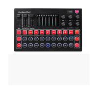Mixer audio, M9 Canale Bluetooth Mini Scheda Mixer Effetti Digitali Riduzione Rumore Console Registrazione USB for Cantare BM800 2022 Per studio karaoke(M9)