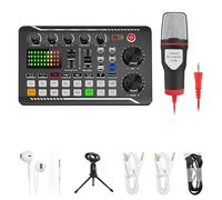 Mixer Audio, Microfono dedicato for scheda audio for trasmissione dal vivo Scheda F998 con interfaccia audio (opzionale) Con effetti mixer DJ Cambia voce(Delayed bubble)