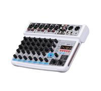 Mixer Audio Mini Mixer A 8 Canali, DC 5 V, Bluetooth, 48 V, 24 Effetti For Piccoli Club O Bar, Registrazione In Studio(Gray)