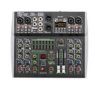 Mixer audio, Mini mixer audio a 4 canali individuale Phantom Power 99 Dsp Effetti Bluetooth USB Console di miscelazione dei record riproduzione computer(AM-AX6)