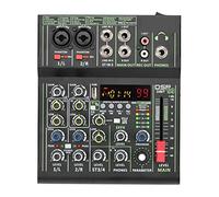 Mixer audio, Mini mixer audio a 4 canali individuali +48 V Phantom Power 99 Dsp Effetti Bluetooth USB Console di miscelazione dei record riproduzione computer AM-AX3