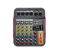 Mixer audio, Mixer 4 canali Aux Effec con uscita XLR e alimentazione Phantom 48V for studi professionali amanti della musica per karaoke in studio
