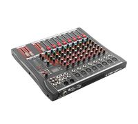 Mixer Audio Mixer 8 Canali Professionale con Bluetooth USB, Mixer 8 Ingressi Microfono Alimentazione Phantom 48V, Equalizzatore 3 Bande Fader Preciso per Karaoke Studio Scena