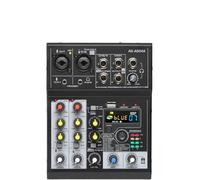 Mixer Audio, Mixer audio 4 canali Bluetooth 88 effetti DSP DJ console di missaggio USB registraze tavolo audio portatile for karaoke AG-AS04A per streaming live, podcasting, PC