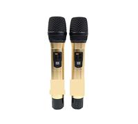 Mixer audio, Mixer audio a 4 canali con microfono wireless for computer DJ Console di miscelazione karaoke interfaccia scheda Phantom Power(2pcs microphone)