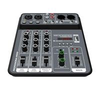 Mixer Audio, Mixer Audio A 4 Canali, Da Studio USB, DJ Bluetooth, Alimentaze 48V, Musicale For Karaoke per streaming live, podcasting, PC
