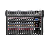 Mixer audio, mixer audio a 6/8/12 canali, mixaggio Bluetooth, 8 canali, performance sul palco, conferenze, monitoraggio USB, console DJ, scheda audio con per live streaming, podcasting, PC (12 canali)