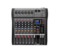 Mixer Audio, Mixer audio a 6/8/12 canali, mixer Bluetooth, 8 canali, for spettacoli sul palco, conferenze, monitoraggio USB, console DJ, scheda audio con per streaming live, podcasting, PC(6 Channels)