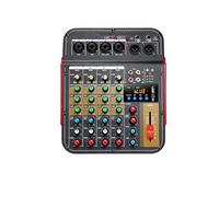 Mixer audio, Mixer audio a 6 canali, for conferenze all'aperto, USB, compatibile con Bluetooth, processore Reverb, scheda per karaoke in studio(A)