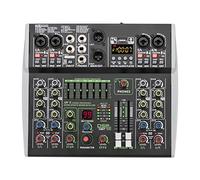 Mixer audio, mixer audio controller DJ, mini canali individuali 48 V Phantom Power Mobile 99 effetti DSP USB Computer Play Record Podcast Mixer, ideale per feste a casa e karaoke