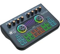 Mixer audio, Mixer audio da gioco 2 pezzi, streaming con interfaccia BT Sound Board Voice Changer Card, for PC Phone Live,PC, studio di registrazione e giochi