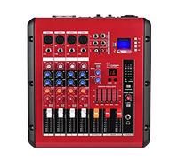 Mixer audio Mixer audio digitale a 4/6 canali Funzione amplificatore di potenza/Alimentazione phantom 48V/Interfaccia USB Monitoraggio e funzionamento facili (Color : Red, Size : 4 Channel