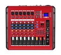 Mixer audio Mixer audio digitale a 4/6 canali Funzione amplificatore di potenza/Alimentazione phantom 48V/Interfaccia USB Monitoraggio e funzionamento facili (Color : Red, Size : 4 Channel
