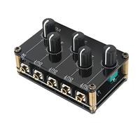 Mixer Audio, Mixer Audio Piccolo Mini Mixer Audio Mixer Audio Nero Sensibile Al Metallo Mini Mixer Audio Stereo Passivo per Piccoli Club o Bar, Come Mixer per Chitarre, Bassi,