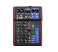 Mixer Audio, Mixer Audio Portatile A 4 Canali, 6 Effetti Digitali, Sintonizzatore USB Bluetooth 5.0 For Console DJ, Karaoke, Festival Musicali per streaming live, podcasting, PC(SI-4UX)
