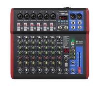 Mixer Audio Mixer Audio Portatile A 4 Canali, 6 Effetti Digitali, Sintonizzatore USB Bluetooth 5.0 For Console DJ, Karaoke, Festival Musicali(SI-8UX)