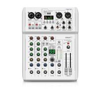Mixer Audio, Mixer Audio PRMX-6 Da 5 Pezzi Con Console DJ .0 BT, 99 Effetti DSP, Di Missaggio Portatile For Esibizioni Dal, Studio Registrazione per streaming live, podcasting, PC