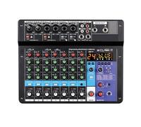 Mixer audio, Mixer audio professale portatile for DJ, 8 canali, con ingresso MP3 digitale, alimentaze a 48 V,PC, studio di registrazione e giochi