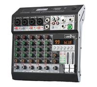 Mixer audio, Mixer Audio ST6 A 6 Canali, 99 Effetti DSP, Registrazione PC, Alimentazione Phantom 48V, USB, Console DJ Bluetooth, Mixaggio For Karaok,PC, studio di registrazione e giochi