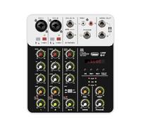 Mixer Audio, Mixer audio V4 da 2 pezzi, controller DJ che mescola l'effetto di riproduzione con ritardo dell'alimentazione phantom Bluetooth