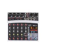 Mixer audio, Mixer Audio Wireless A 6 Canali Console Di Missaggio Portatile Scheda Con Interfaccia USB Alimentazione Phantom 16 DSP Echo 48V Per studio karaoke(06D-White)
