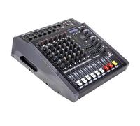 Mixer Audio, Mixer Di Potenza Professionale For DJ A 6 Canali, Amplificatore Da 350 W, Integrato For Karting per streaming live, podcasting, PC