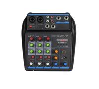 Mixer Audio, Mixer DJ a 4 canali con di monitoraggio Bluetooth 48V Phantom Power USB Mixer