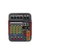 Mixer audio, Mixer DJ Consoler 6 canali DM4 con 48V Phantom, Bluetooth, USB for la registrazione, console di missaggio