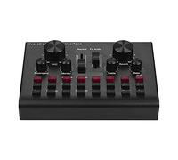 Mixer audio Mixer interfaccia audio USB con volume regolabile 16 effetti Supporto connessione BT Monitoraggio e funzionamento facili (Color : Black, Size : One size) (Black One Size)