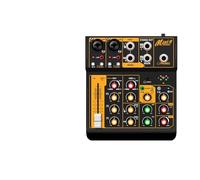 Mixer Audio, Mixer Mini4 a 4 canali, mixer audio con corpo in metallo Scheda audio Bluetooth 5.0 OTG Reverb 48V