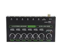Mixer Audio, Mixer Mono Stereo Compatto a 6 Canali con Effetti e Luce RGB, Console di Missaggio Audio Portatile, Attrezzatura da Studio per Streaming/podcasting/spettacoli DJ